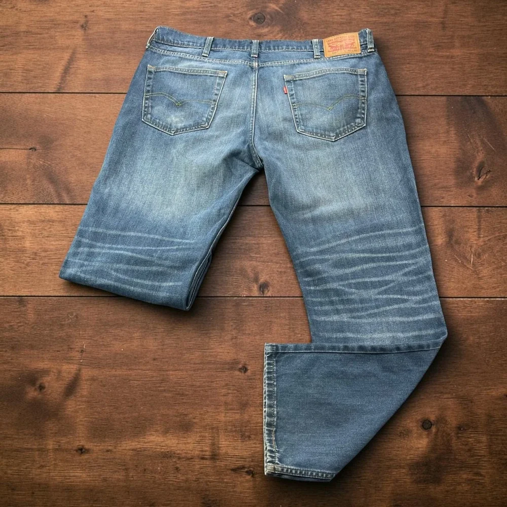 Levis 514 Straight Fit Jeans Mens 40x32 Blue Denim Medium Wash Stretch Pants